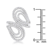 Thumbnail for Serina 1ct CZ Rhodium Pave Circle Ring