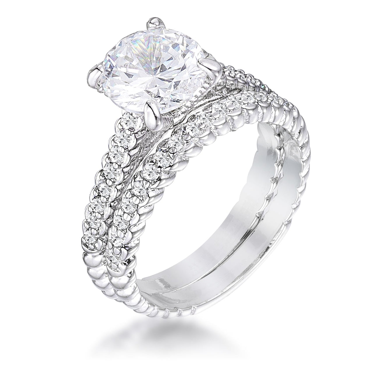 The Sicily Baroque Style CZ Wedding Set
