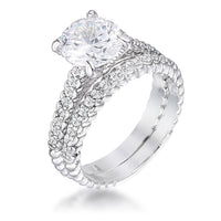 Thumbnail for The Sicily Baroque Style CZ Wedding Set
