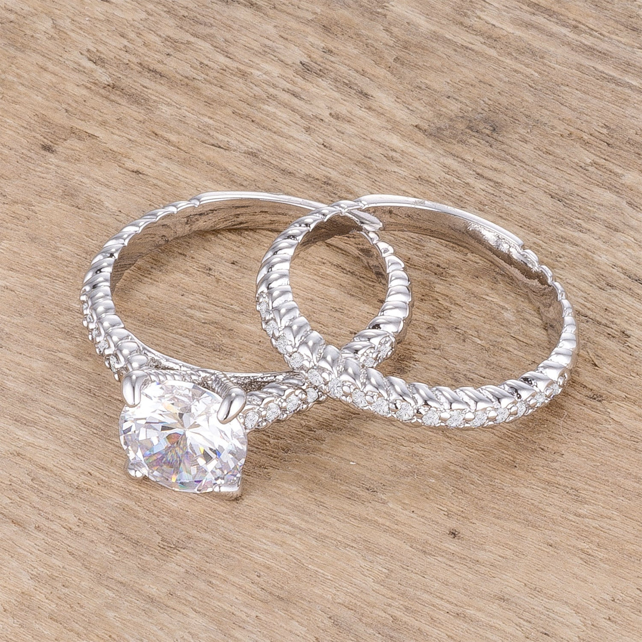 The Sicily Baroque Style CZ Wedding Set