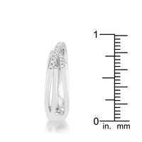 Thumbnail for Laurie 0.2ct CZ Rhodium Contemporary Trio Band Ring