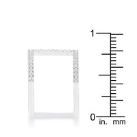 Thumbnail for Christina 0.3ct CZ Rhodium Open Contemporary Wide Ring