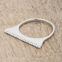 Thumbnail for Karolina 0.2ct CZ Rhodium Contemporary Simple Ring