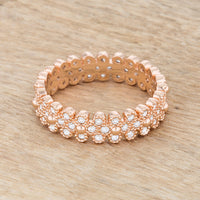 Thumbnail for Clara 1ct CZ Rose Gold Textured Bezel Set Eternity Ring