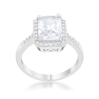 Thumbnail for Ariana 2.95ct CZ Rhodium Classic Ring