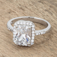 Thumbnail for Ariana 2.95ct CZ Rhodium Classic Ring