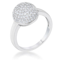 Thumbnail for Brie 0.6ct CZ Rhodium Contemporary Sphere Ring