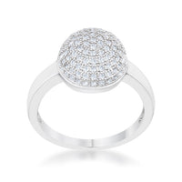 Thumbnail for Brie 0.6ct CZ Rhodium Contemporary Sphere Ring