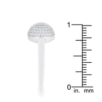 Thumbnail for Brie 0.6ct CZ Rhodium Contemporary Sphere Ring
