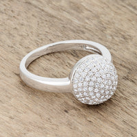 Thumbnail for Brie 0.6ct CZ Rhodium Contemporary Sphere Ring