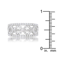 Thumbnail for Rina 0.5ct CZ Rhodium Contemporary Band Ring