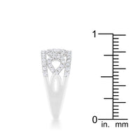 Thumbnail for Rina 0.5ct CZ Rhodium Contemporary Band Ring