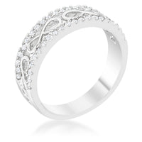 Thumbnail for Rema 0.4ct CZ Rhodium Contemporary Infinity Band Ring