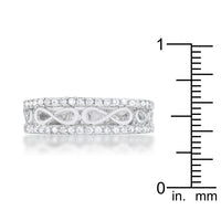 Thumbnail for Rema 0.4ct CZ Rhodium Contemporary Infinity Band Ring