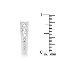 Thumbnail for Rema 0.4ct CZ Rhodium Contemporary Infinity Band Ring