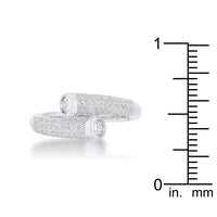 Thumbnail for Perry 0.62ct CZ Rhodium Contemporary Wrap Ring