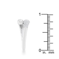Thumbnail for Perry 0.62ct CZ Rhodium Contemporary Wrap Ring