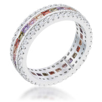 Thumbnail for Paula 1.75ct Multicolor CZ Classic Band Ring