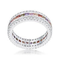 Thumbnail for Paula 1.75ct Multicolor CZ Classic Band Ring