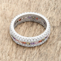 Thumbnail for Paula 1.75ct Multicolor CZ Classic Band Ring