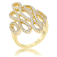 Thumbnail for Natasha 0.94ct CZ 14k Gold Contemporary Cocktail Ring