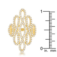 Thumbnail for Natasha 0.94ct CZ 14k Gold Contemporary Cocktail Ring