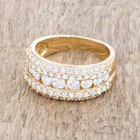 Thumbnail for Luna 1.1ct CZ 14k Gold Classic Band Ring
