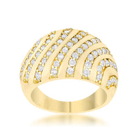 Thumbnail for Shayla 0.95ct CZ 14k Gold Contemporary Dome Ring