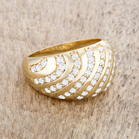 Thumbnail for Shayla 0.95ct CZ 14k Gold Contemporary Dome Ring