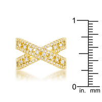 Thumbnail for Sandy 0.37ct CZ 14k Gold Classic Criss Cross Ring