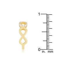 Thumbnail for Mina 0.35ct CZ 14k Gold Infinity Ring