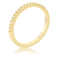 Thumbnail for Rina 0.11ct CZ 14k Gold Delicate Band Ring