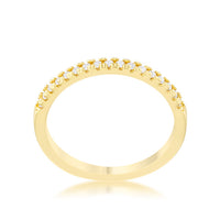 Thumbnail for Rina 0.11ct CZ 14k Gold Delicate Band Ring