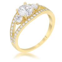 Thumbnail for Genna 1.1ct CZ 14k Gold Delicate Classic Ring