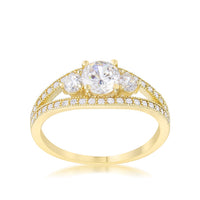 Thumbnail for Genna 1.1ct CZ 14k Gold Delicate Classic Ring