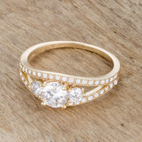 Thumbnail for Genna 1.1ct CZ 14k Gold Delicate Classic Ring