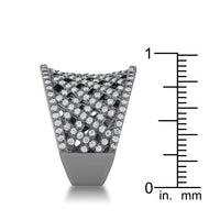 Thumbnail for Brin 1.4ct CZ Hematite Wide Woven Style Ring