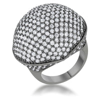 Thumbnail for Dara 4.75ct CZ Hematite Dome Cocktail Ring