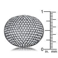 Thumbnail for Dara 4.75ct CZ Hematite Dome Cocktail Ring