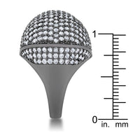 Thumbnail for Dara 4.75ct CZ Hematite Dome Cocktail Ring