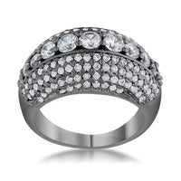Thumbnail for Krista 1.5ct CZ Hematite Contemporary Cocktail Ring