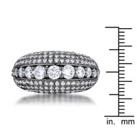 Thumbnail for Krista 1.5ct CZ Hematite Contemporary Cocktail Ring