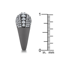 Thumbnail for Krista 1.5ct CZ Hematite Contemporary Cocktail Ring