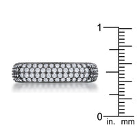 Thumbnail for Jana 1.29ct CZ Hematite Contemporary Square Band Ring