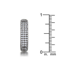 Thumbnail for Jana 1.29ct CZ Hematite Contemporary Square Band Ring