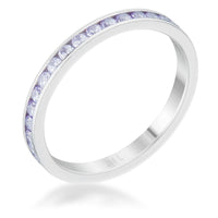 Thumbnail for Teresa 0.5ct Light Lavender CZ Stainless Steel Eternity Band
