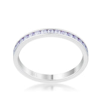 Thumbnail for Teresa 0.5ct Light Lavender CZ Stainless Steel Eternity Band