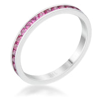 Thumbnail for Teresa 0.5ct Ruby CZ Stainless Steel Eternity Band