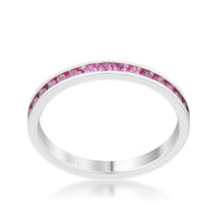 Thumbnail for Teresa 0.5ct Ruby CZ Stainless Steel Eternity Band