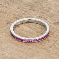 Thumbnail for Teresa 0.5ct Ruby CZ Stainless Steel Eternity Band